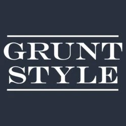 Grunt Style Stacked Logo T-Shirt - Navy -Grunt Style Sales GS5404 GruntStyleStackedLogo Navy STANDARD WEB READYFrontArt