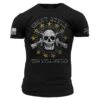 Crossed-Rifle Skull T-Shirt - Black 2 Crossed-Rifle Skull T-Shirt - Black -Grunt Style Sales GS5408 GruntStyleCrossed RifleSkull WEB READY