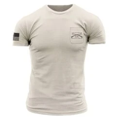 American Spartan Pocket T-Shirt - Sand -Grunt Style Sales GS5413 American Spartan Sand Pocket Tee front WEB READY