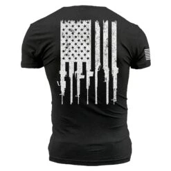 Rifle Flag Pocket T-Shirt - Black Heather 15 Rifle Flag Pocket T-Shirt - Black Heather -Grunt Style Sales GS5415 RifleFlagBlackHeatherPocketTee STANDARD WEB READY Back