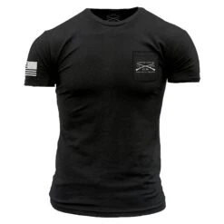 One Generation Away Pocket T-Shirt - Black Heather -Grunt Style Sales GS5417 OneGenerationAwayBlackHeatherPocketTee STANDARD WEB READY Front