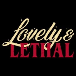 Women's Lovely & Lethal V-Neck - Black 11 Women's Lovely & Lethal V-Neck - Black -Grunt Style Sales GS5464 Lovely LethalV Neck STANDARD WEB READY ART