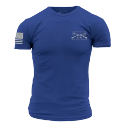 Grunt Style Stars & Bars T-Shirt - Royal -Grunt Style Sales GS5484 GruntStyleStars BarsMen sTee Royal WEB READY 2022frt