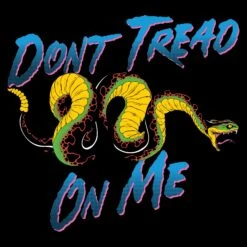 Retro Don't Tread On Me T-Shirt - Black -Grunt Style Sales GS5489 RetroDon tTreadOnMe WEB READY FrontArt