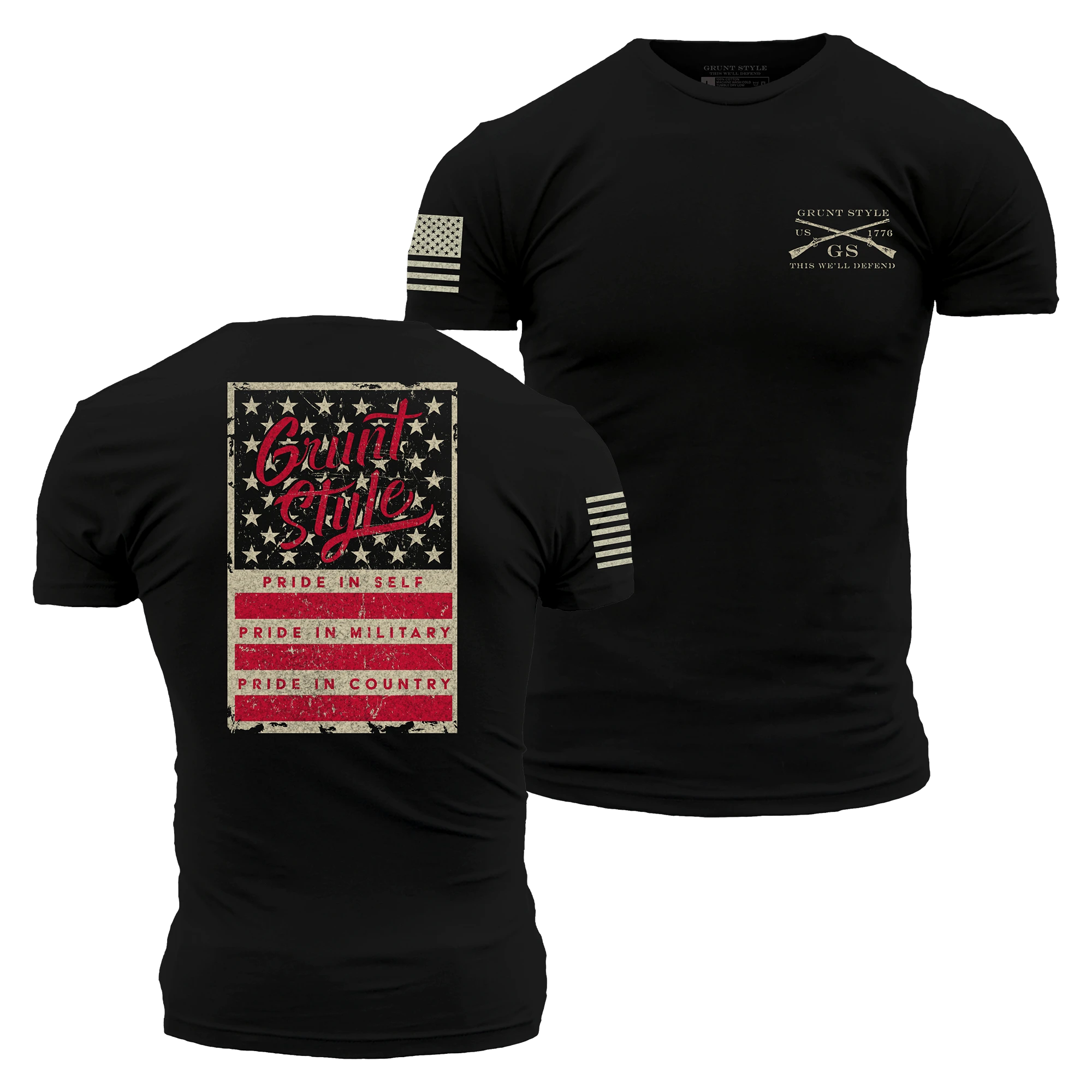 Grunt Style Stars & Bars T-Shirt - Black 3 Grunt Style Stars & Bars T-Shirt - Black