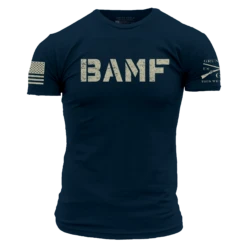 BAMF T-Shirt - Midnight Navy -Grunt Style Sales GS5603 BAMFMen sTee MidnightNavy WEB READY Front