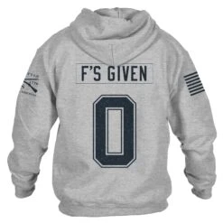 Zero F's Given Hoodie - Sport Grey 16 Zero F's Given Hoodie - Sport Grey -Grunt Style Sales GS5725 ZeroF sGivenMen sHoodie SportGrey WEB READY Back 1