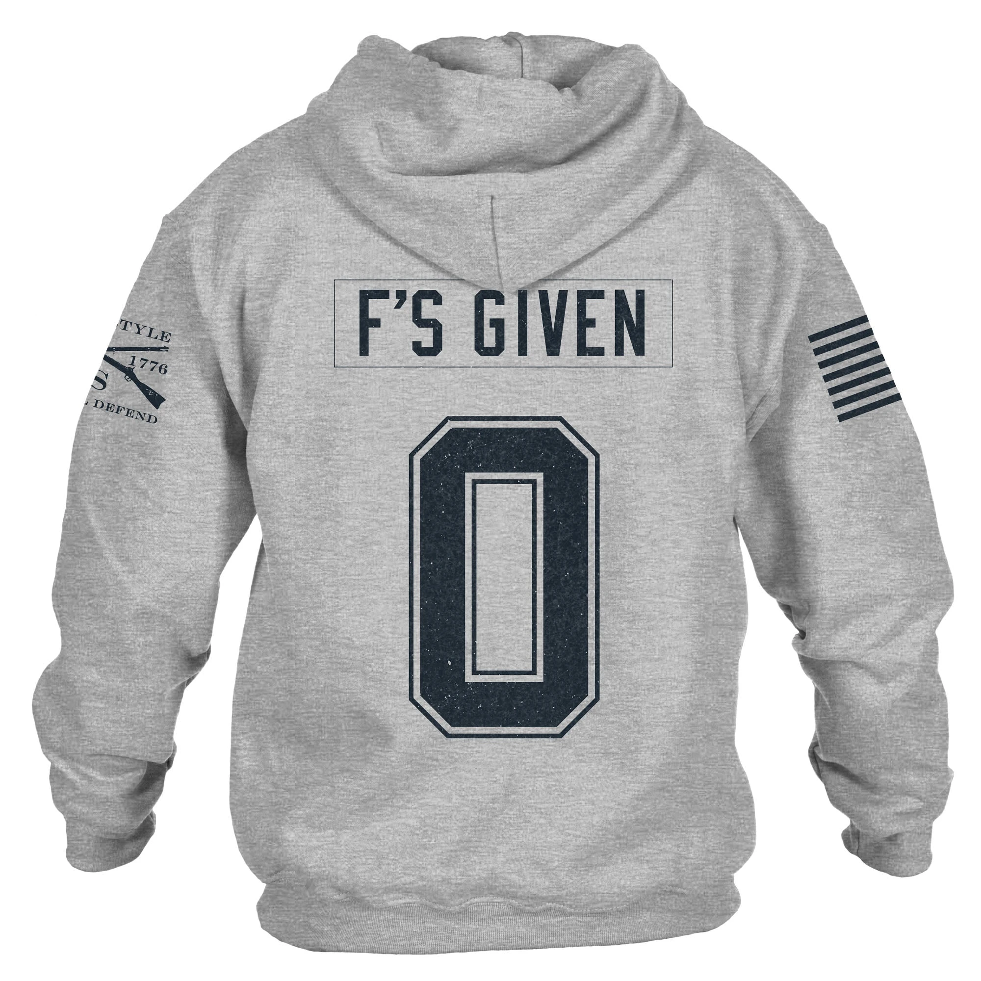 Zero F's Given Hoodie - Sport Grey 9 Zero F's Given Hoodie - Sport Grey - Image 7