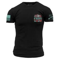 In Hearts We Live Forever T-Shirt - Black -Grunt Style Sales GS5735 Men sInHeartsWeLiveForeverTee BlackFRONT