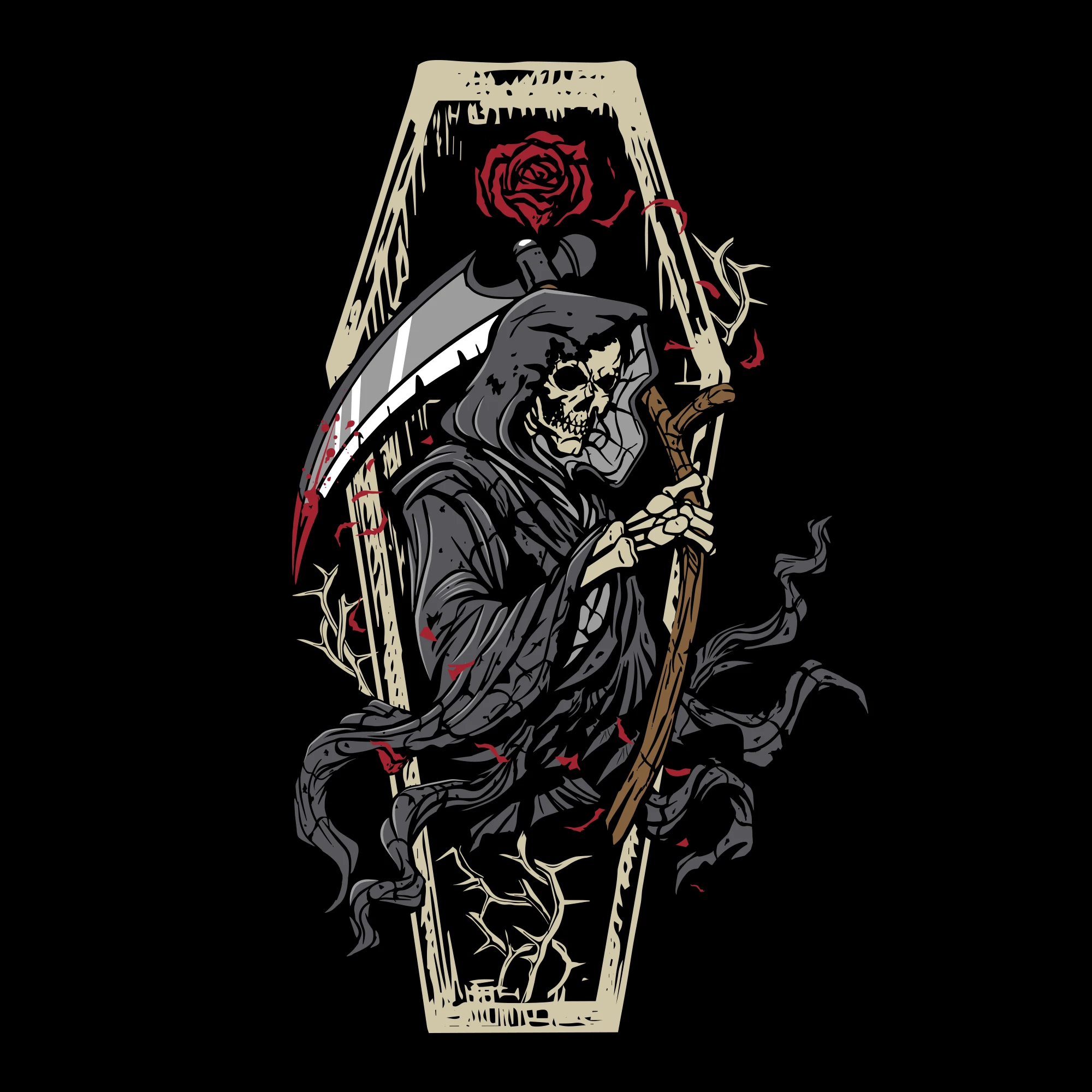 Grim Reaper T-Shirt - Black 7 Grim Reaper T-Shirt - Black - Image 5