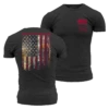 Red Blood Blue Collar™ T-Shirt - Charcoal -Grunt Style Sales GS5758 Men sRedBloodBlueCollarTee Charcoal WEB READYBoth