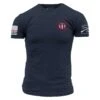 Red Line Crest T-Shirt - Midnight Navy -Grunt Style Sales GS5769 Men sRedLineCrestTee MidnightNavy WEB READY
