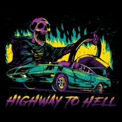 Highway To Hell T-Shirt - Black -Grunt Style Sales GS5773 Men sHighwayToHellTee Black WEB READY BackArt