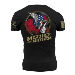 Mischief And Mayhem T-Shirt - Black -Grunt Style Sales GS5777 Men sMischiefandMayhemTee Black WEB READY 2023bk