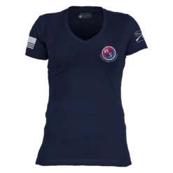Women's Kick Ass Brewing V-Neck - Midnight Navy 22 Women's Kick Ass Brewing V-Neck - Midnight Navy -Grunt Style Sales GS5779 Women sKickAssBrewingV Neck MidnightNavyWEB READY Front