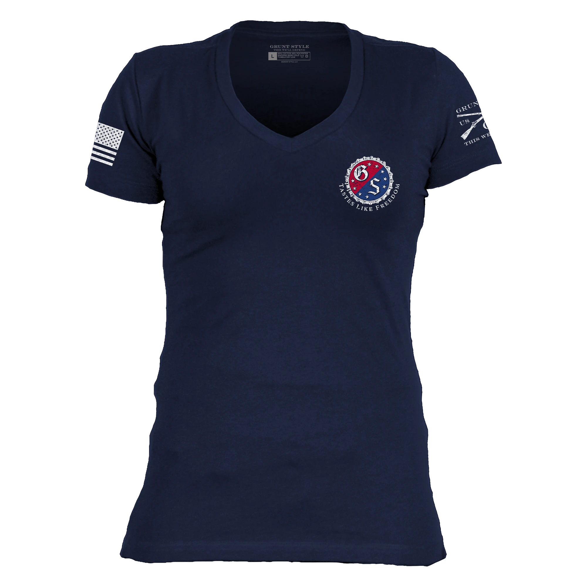 Women's Kick Ass Brewing V-Neck - Midnight Navy 12 Women's Kick Ass Brewing V-Neck - Midnight Navy - Image 10