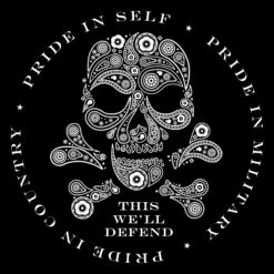 Women's Death Paisley V-Neck - Black -Grunt Style Sales GS5783 Women sDeathPaisleyV Neck Black WEB READY BackArt