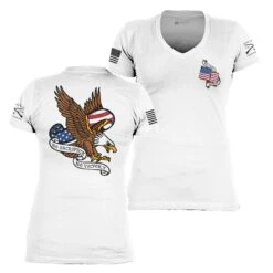 Women's No Sacrifice No Victory V-Neck - White -Grunt Style Sales GS5789 NoSacrificeNoVictoryWomen sV Neck White WEB READY 2023frtbk