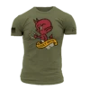 Lucky Devil T-Shirt - Military Green -Grunt Style Sales GS5790 LuckyDevilMen sTee MilitaryGreen WEB READY 2023