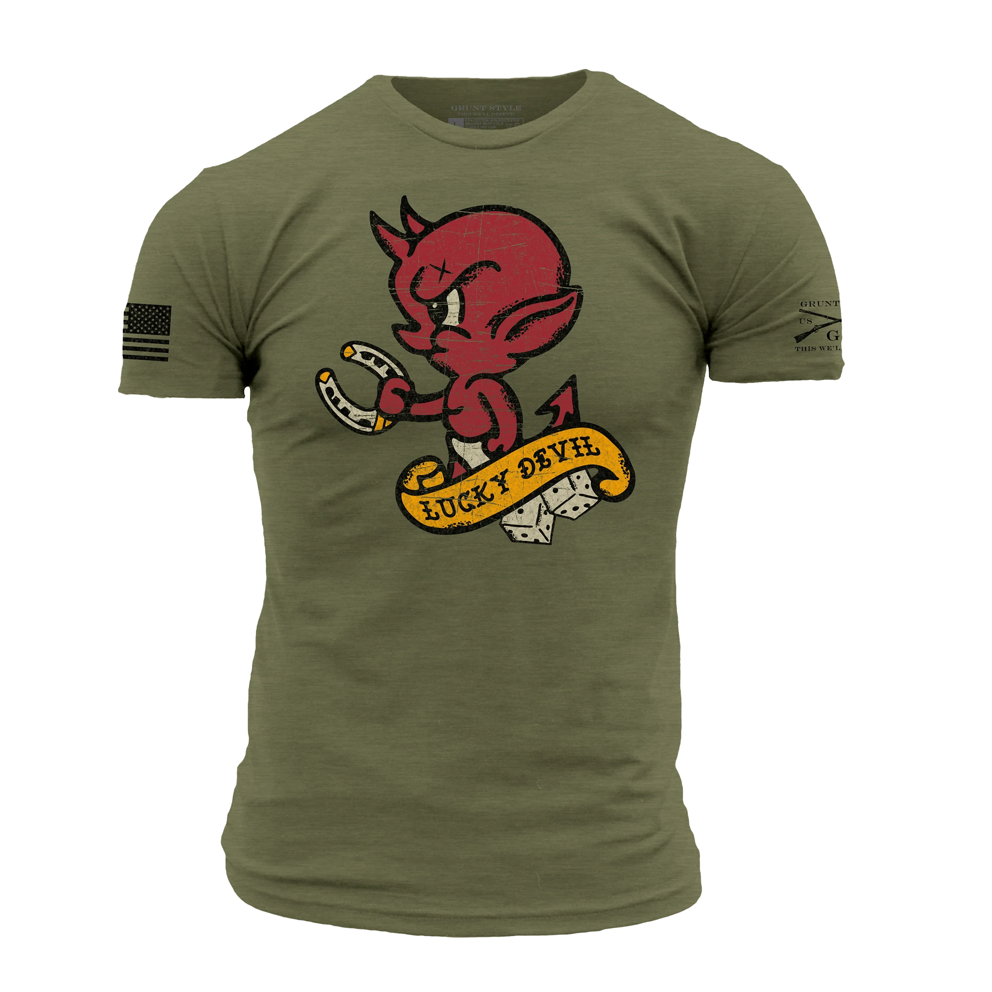 Lucky Devil T-Shirt - Military Green 3 Lucky Devil T-Shirt - Military Green
