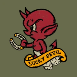 Lucky Devil T-Shirt - Military Green 13 Lucky Devil T-Shirt - Military Green -Grunt Style Sales GS5790 LuckyDevilMen sTee MilitaryGreen WEB READY 2023art