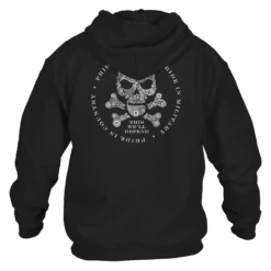 Death Paisley Hoodie - Black -Grunt Style Sales GS5796 Men sDeathPaisleyHoodie Black WEB READY Back