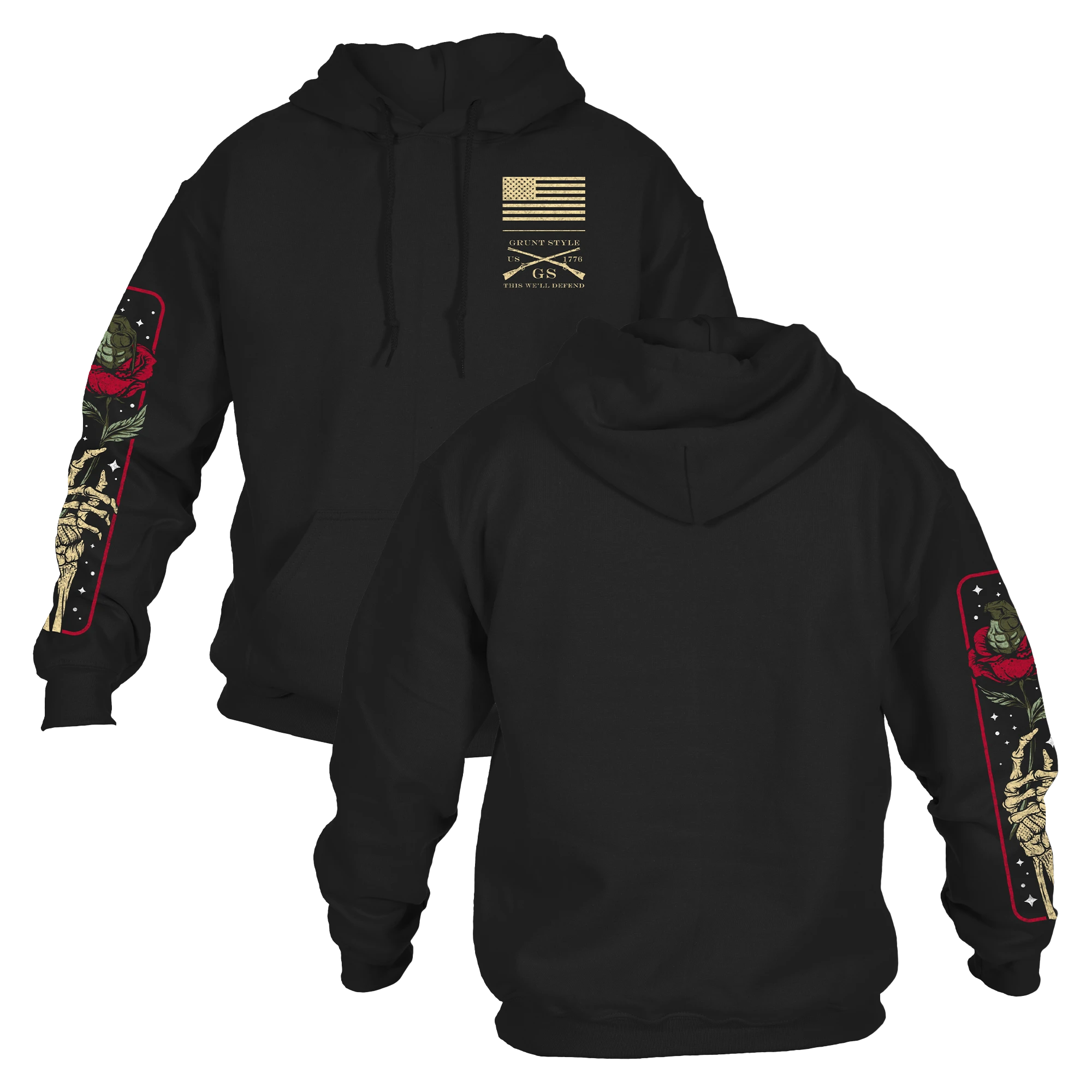 Death Rose Hoodie - Black 3 Death Rose Hoodie - Black