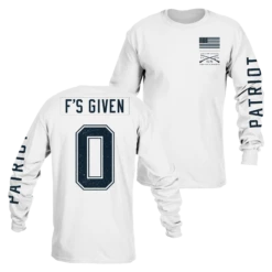 Zero F's Given Long Sleeve - White