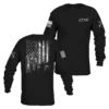 1776 Flag Long Sleeve - Black -Grunt Style Sales GS5833 Men s1776FlagLongSleeve Black WEB READY Both