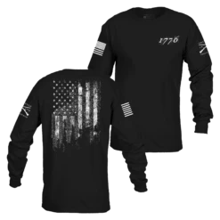 1776 Flag Long Sleeve - Black