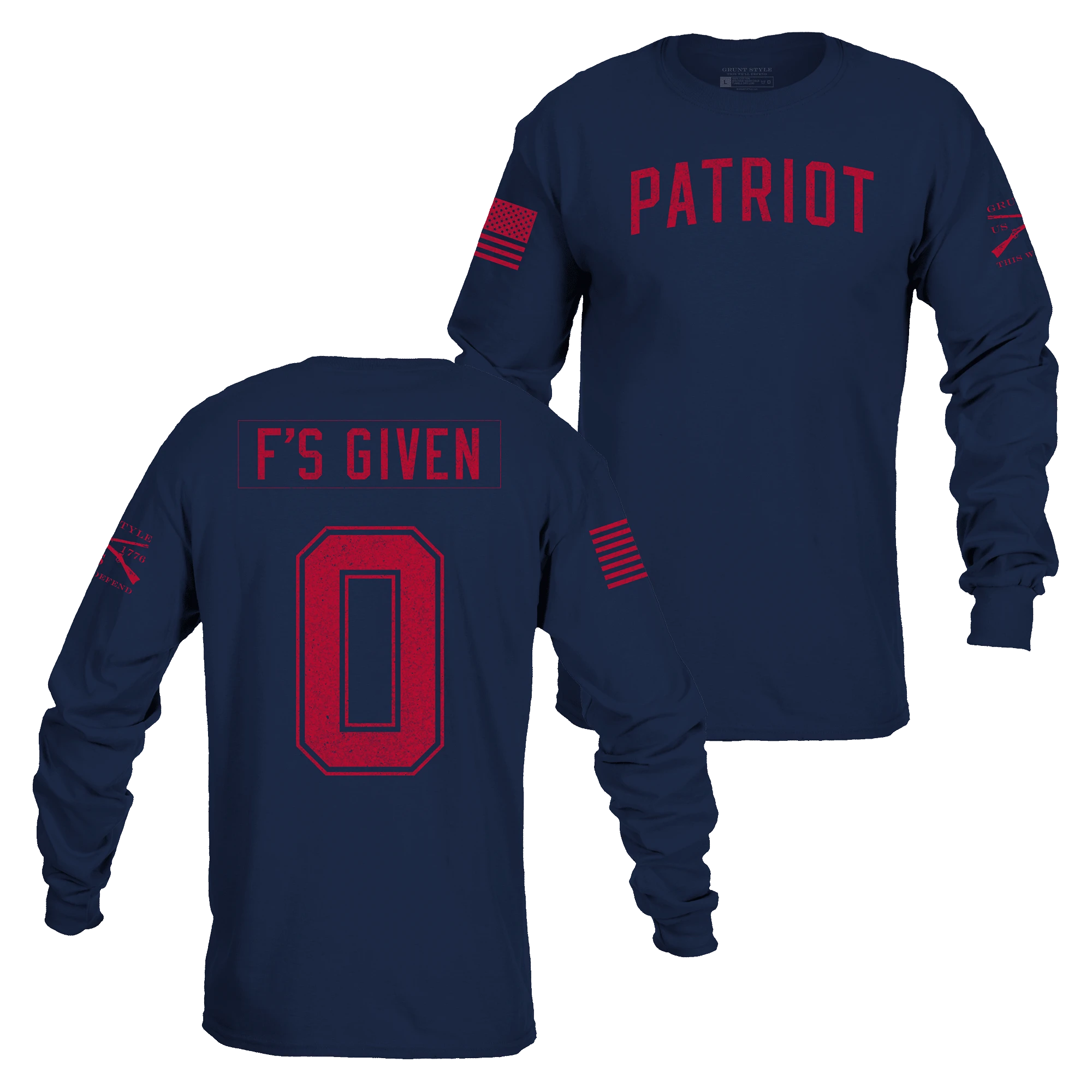Zero F's Given Long Sleeve - Midnight Navy 3 Zero F's Given Long Sleeve - Midnight Navy