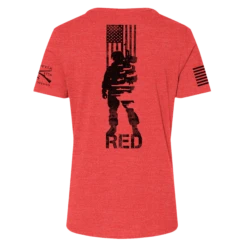 Women's R.E.D. All Forces Relaxed Fit Tee - Red 16 Women's R.E.D. All Forces Relaxed Fit Tee - Red -Grunt Style Sales GS5877 Women sREDAllForcesRelaxedFitTee Red Back