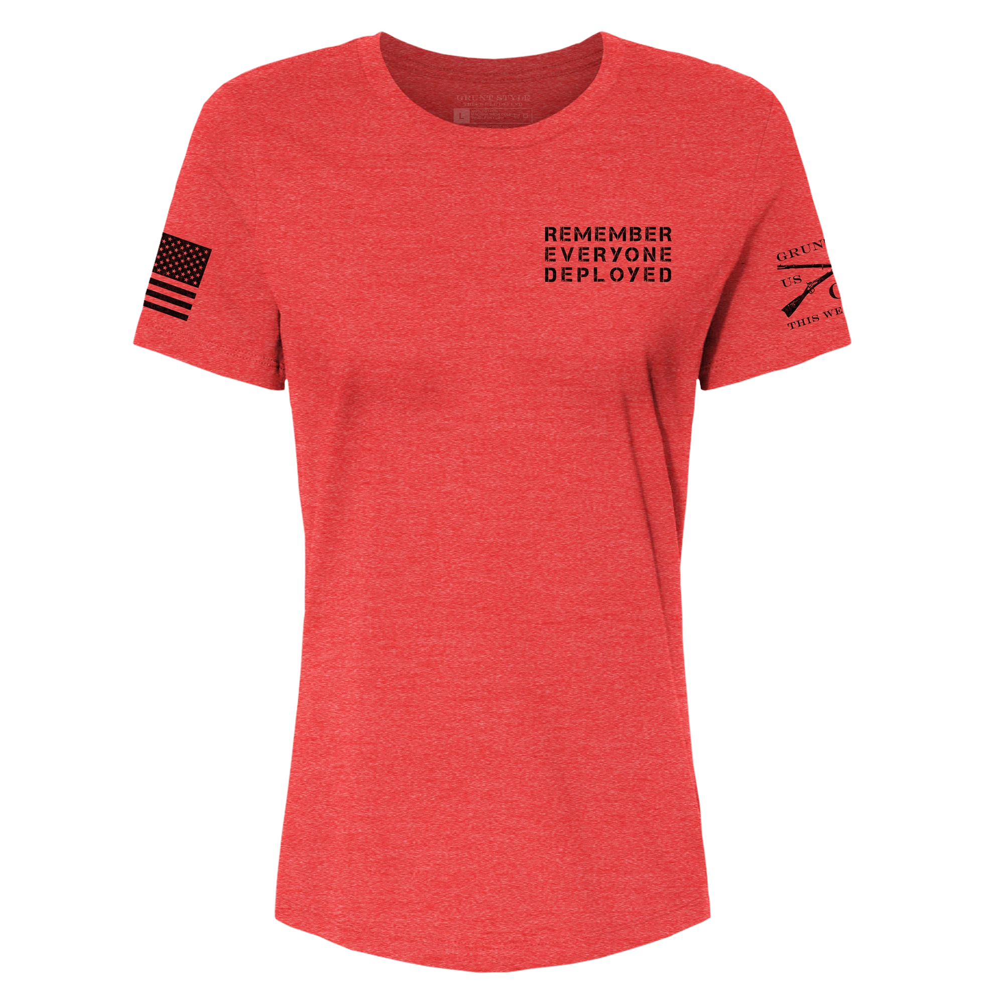 Women's R.E.D. All Forces Relaxed Fit Tee - Red 9 Women's R.E.D. All Forces Relaxed Fit Tee - Red - Image 7