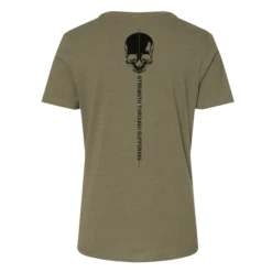 Women's Strength Through Suffering Relaxed Fit T-Shirt - Olive Triblend -Grunt Style Sales GS5883 Women s Strength Through Suffering Relaxed Fit Tee Olive Triblend back WEB READY