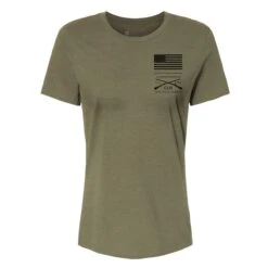 Women's Strength Through Suffering Relaxed Fit T-Shirt - Olive Triblend -Grunt Style Sales GS5883 Women s Strength Through Suffering Relaxed Fit Tee Olive Triblend front WEB READY