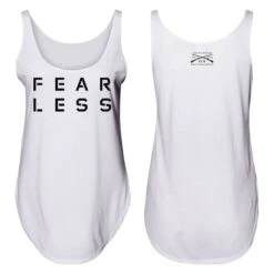 Women's Fear Less Tank - White -Grunt Style Sales GS5916 Women sFearLessTank White WEB READY Both