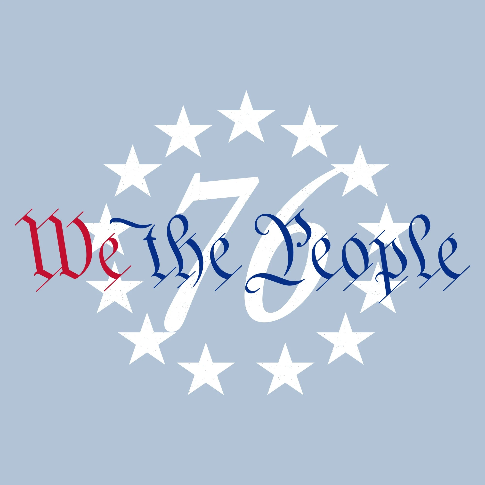 76 We The People T-Shirt - Heather Sky Blue 6 76 We The People T-Shirt - Heather Sky Blue - Image 4