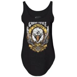 Women's Easy Rider Flowy Tank - Black -Grunt Style Sales GS5960 Women sEasyRiderFlowyTank BlackFRONT