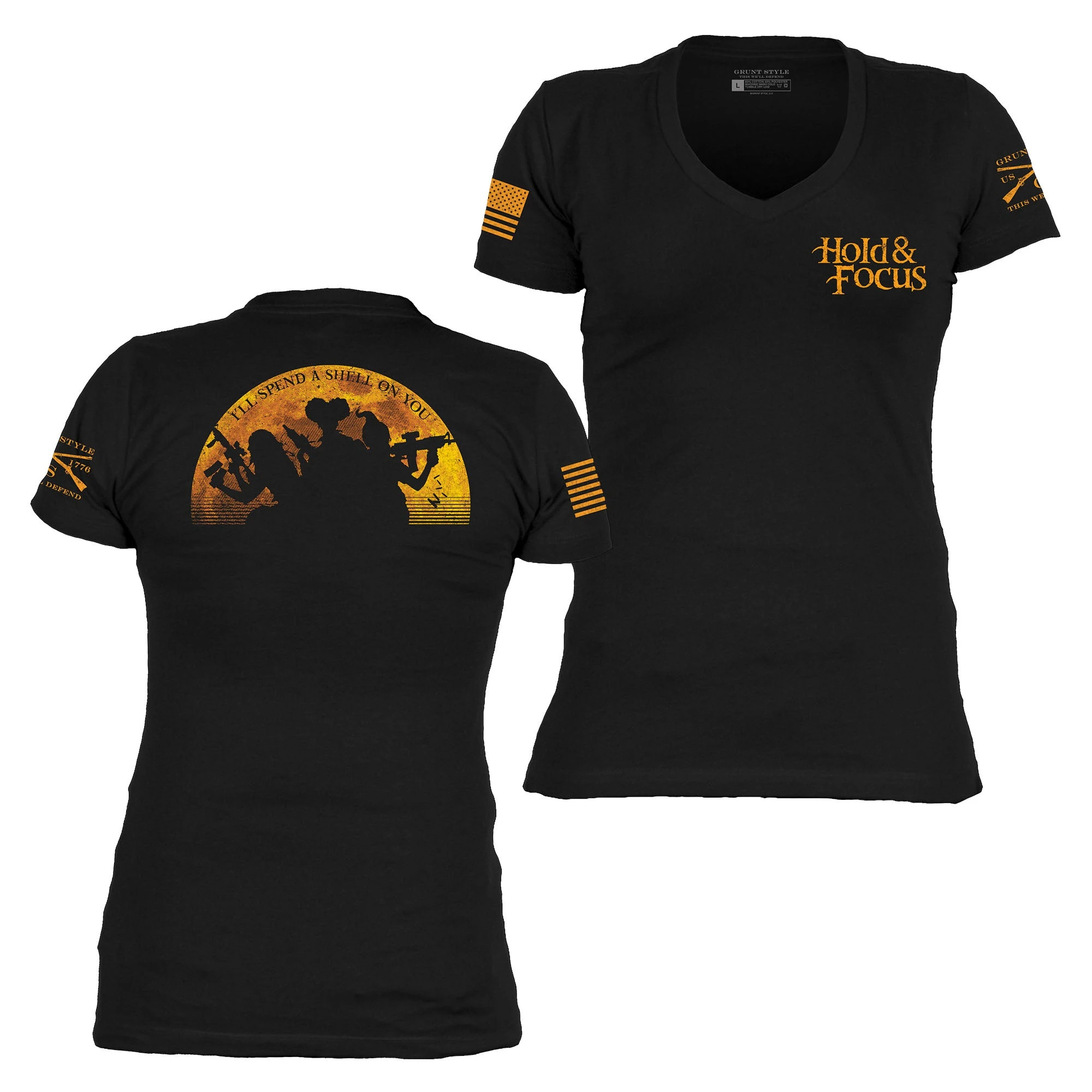 Women's Hold And Focus V-Neck - Black 4 Women's Hold And Focus V-Neck - Black - Image 2