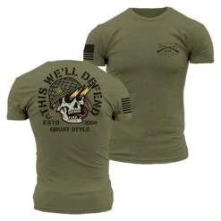 Death Skull T-Shirt - Military Green