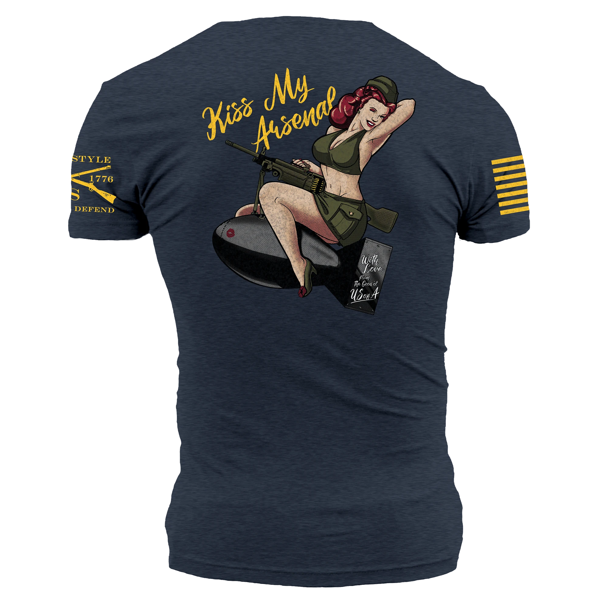Kiss My Arsenal T-Shirt - Midnight Navy 6 Kiss My Arsenal T-Shirt - Midnight Navy - Image 4