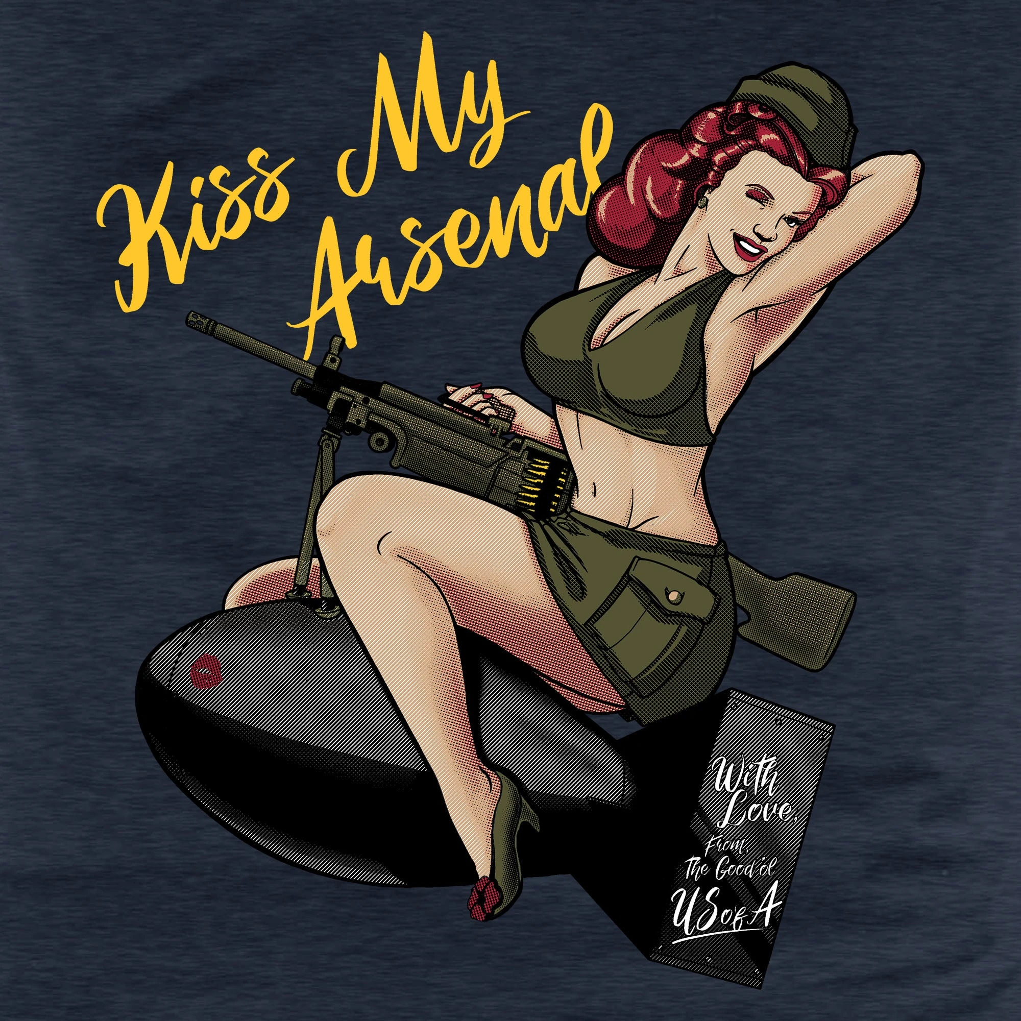 Kiss My Arsenal T-Shirt - Midnight Navy 9 Kiss My Arsenal T-Shirt - Midnight Navy - Image 7