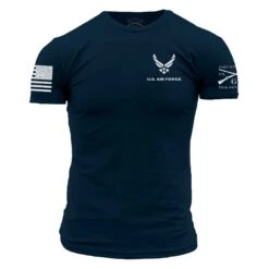 USAF - Formation T-Shirt - Navy -Grunt Style Sales GSAF0016 USAF Formation front WEB READY min