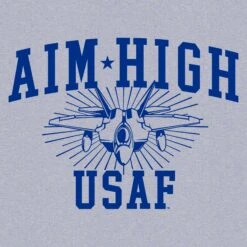 USAF - Aim High U.S.A.F. T-Shirt - Athletic Heather 10 USAF - Aim High U.S.A.F. T-Shirt - Athletic Heather -Grunt Style Sales GSAF0018 USAF Aim High U.S.A.F front artwork WEB READY min