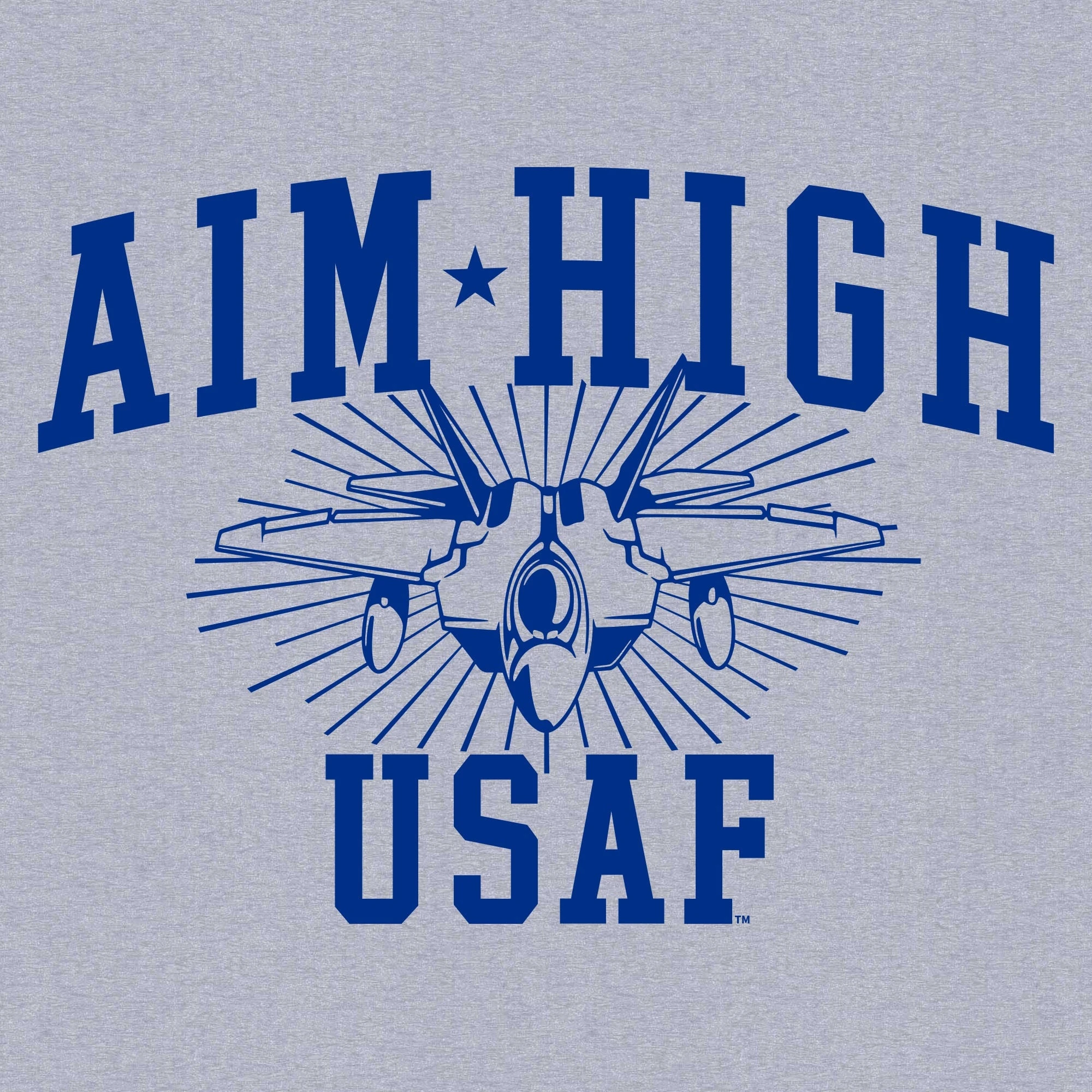 USAF - Aim High U.S.A.F. T-Shirt - Athletic Heather 5 USAF - Aim High U.S.A.F. T-Shirt - Athletic Heather - Image 3