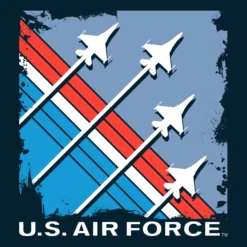 USAF - Finger-Four Formation T-Shirt - Midnight Navy -Grunt Style Sales GSAF0020 USAF Finger FourFormation BackArt