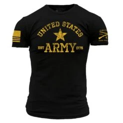 Army Est. 1775 T-Shirt - Black -Grunt Style Sales GSAR0043 Men sArmyEst1775T Shirt Black WEB READY Front