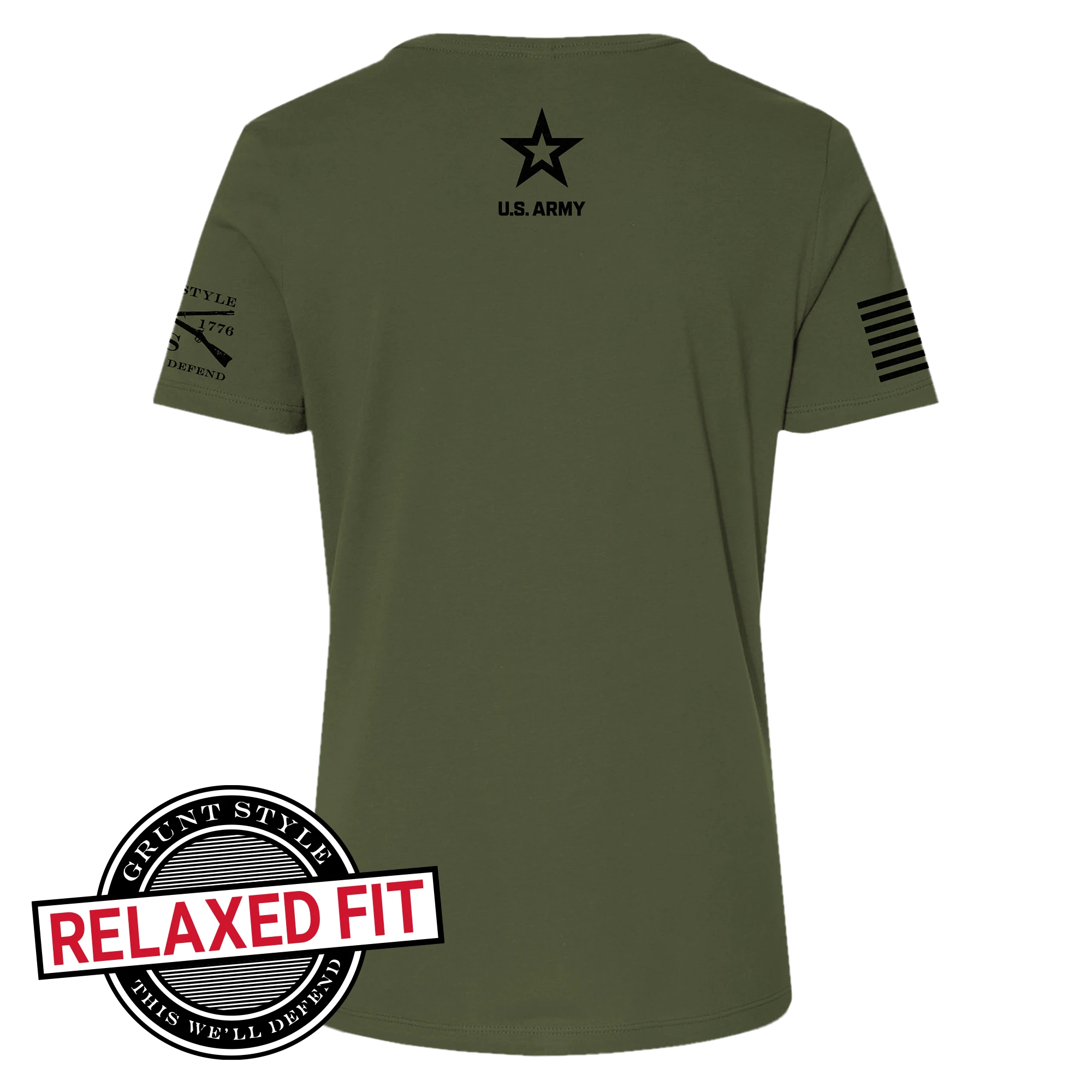 Women's Army Est. 1775 Relaxed Fit T-Shirt - Military Green 4 Women's Army Est. 1775 Relaxed Fit T-Shirt - Military Green - Image 2