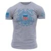 USCG -Logo T-Shirt - Heather Grey 2 USCG -Logo T-Shirt - Heather Grey -Grunt Style Sales GSCG0002 USCGLogoMen sTee HeatherGray WEB READY front