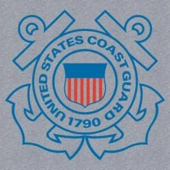 USCG -Logo T-Shirt - Heather Grey -Grunt Style Sales GSCG0002 USCGLogoMen sTee HeatherGray WEB READY frontART